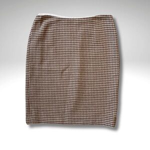 Brooks Brothers Houndstooth Wool Pencil Skirt | Equestrian Academia | Size 12
